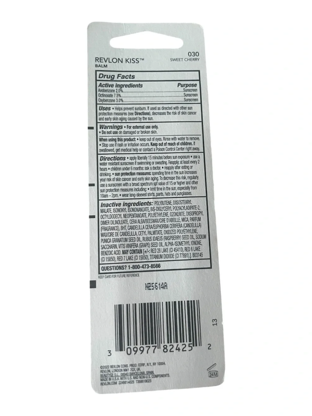 Revlon Kiss Balm - Sweet Cherry Pink (Packaging Back)